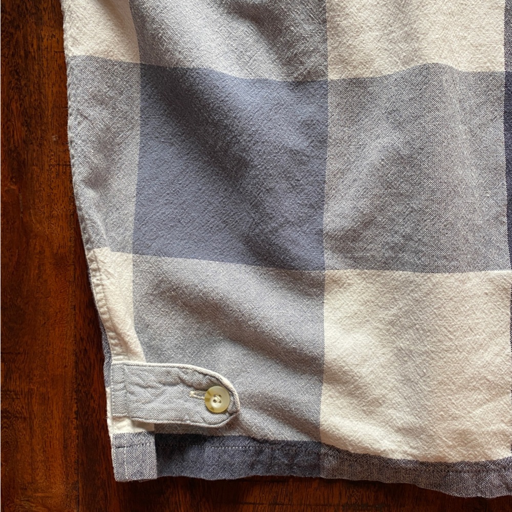 NorthCrest Retro Navy Checkered Button-up - Small - Picture 2 of 6